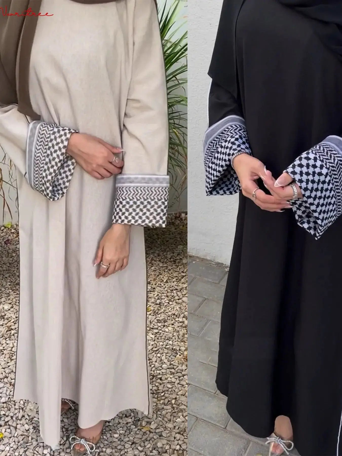 Elegant Flower Print Abaya Dress: Stylish Floral Robe with Belt