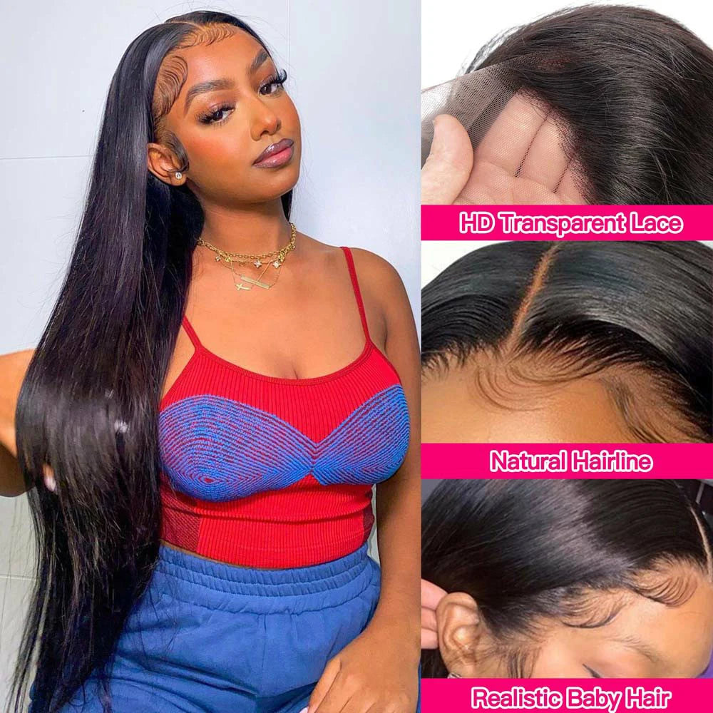 Brazilian Straight HD Transparent Lace Front Wig: Premium Quality Upgrade