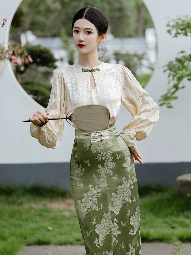 Chinese-Inspired Retro Dress: Elegant Women's Cheongsam for Spring and Autumn