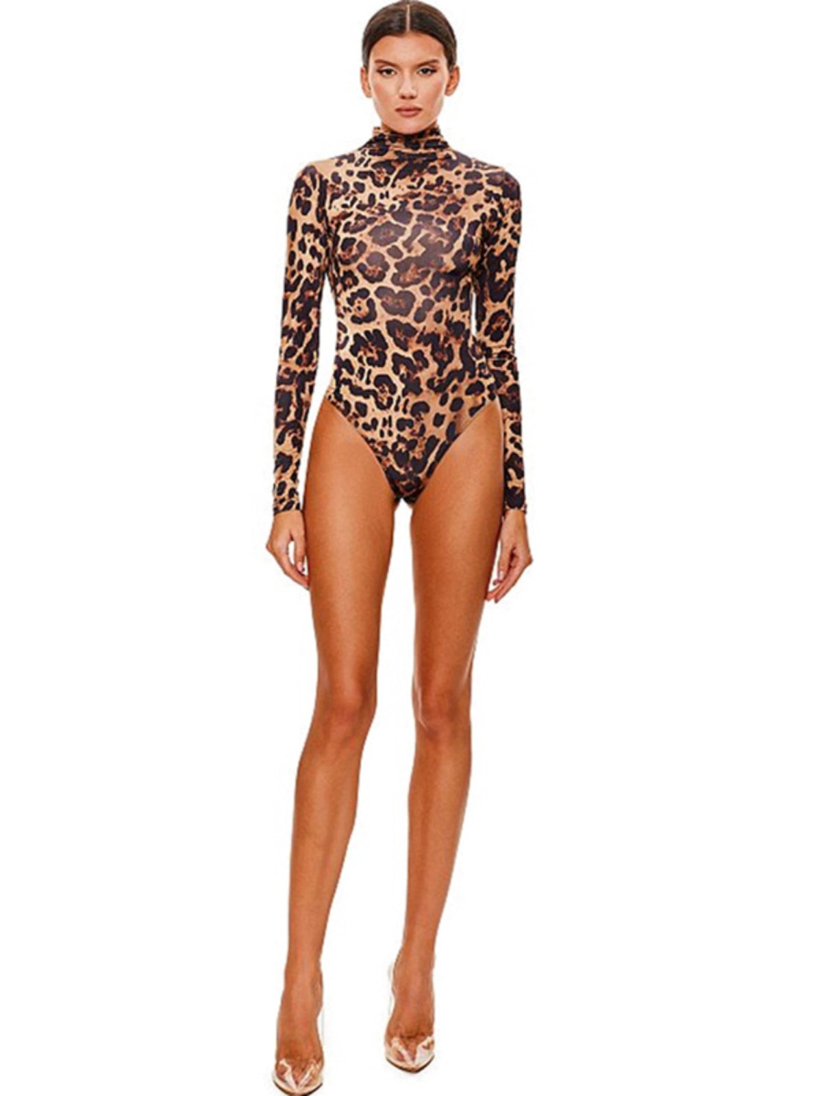 Spring Fashion Trendy Leopard Print Slim Fit Jumpsuit: Urban Chic Style Icon