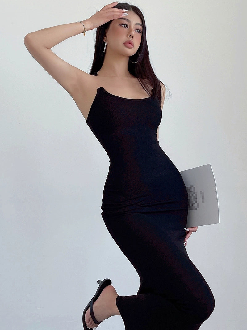 Invisible Fishing Line Summer Sling Dress: Sultry Elegance & Allure