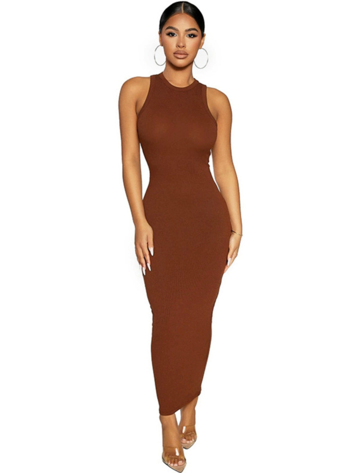 Ahagaga Elegant Sleeveless Maxi Dress: Sophisticated Style for Women