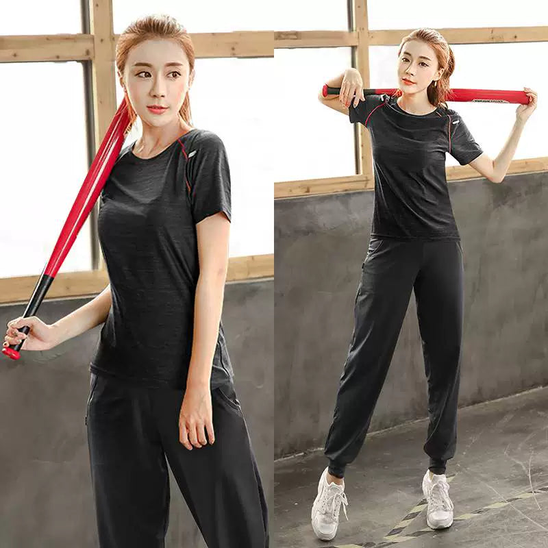 Plus Size Summer Fitness Outfit: Stylish Sports Suit Set
