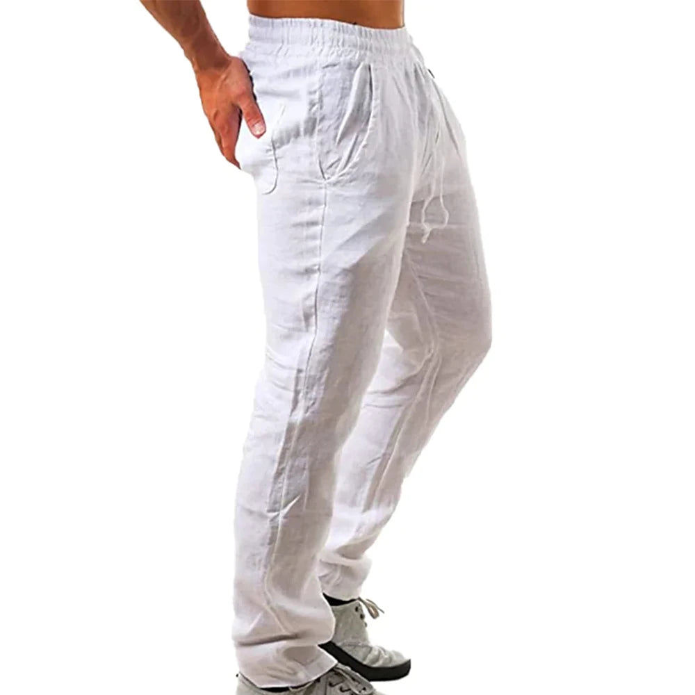 Autumn Linen Pants: Breathable Streetwear Style - Comfort & Style, Priority on Comfort, Streetwear Aesthetics.