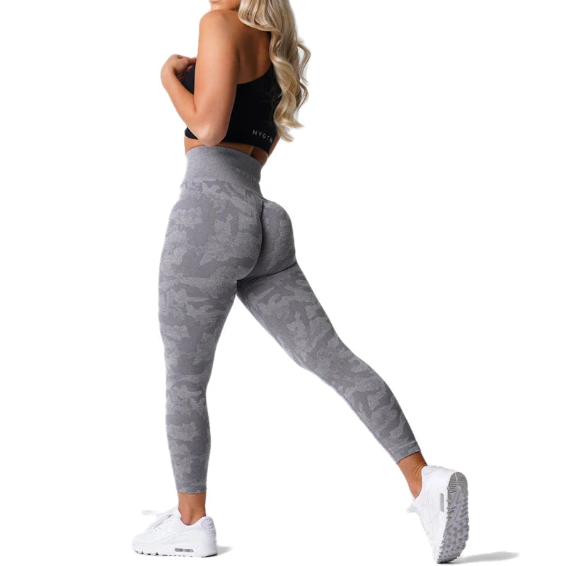 Soft Zebra Seamless Yoga Leggings for Women - Gym Workout Fitness Pants