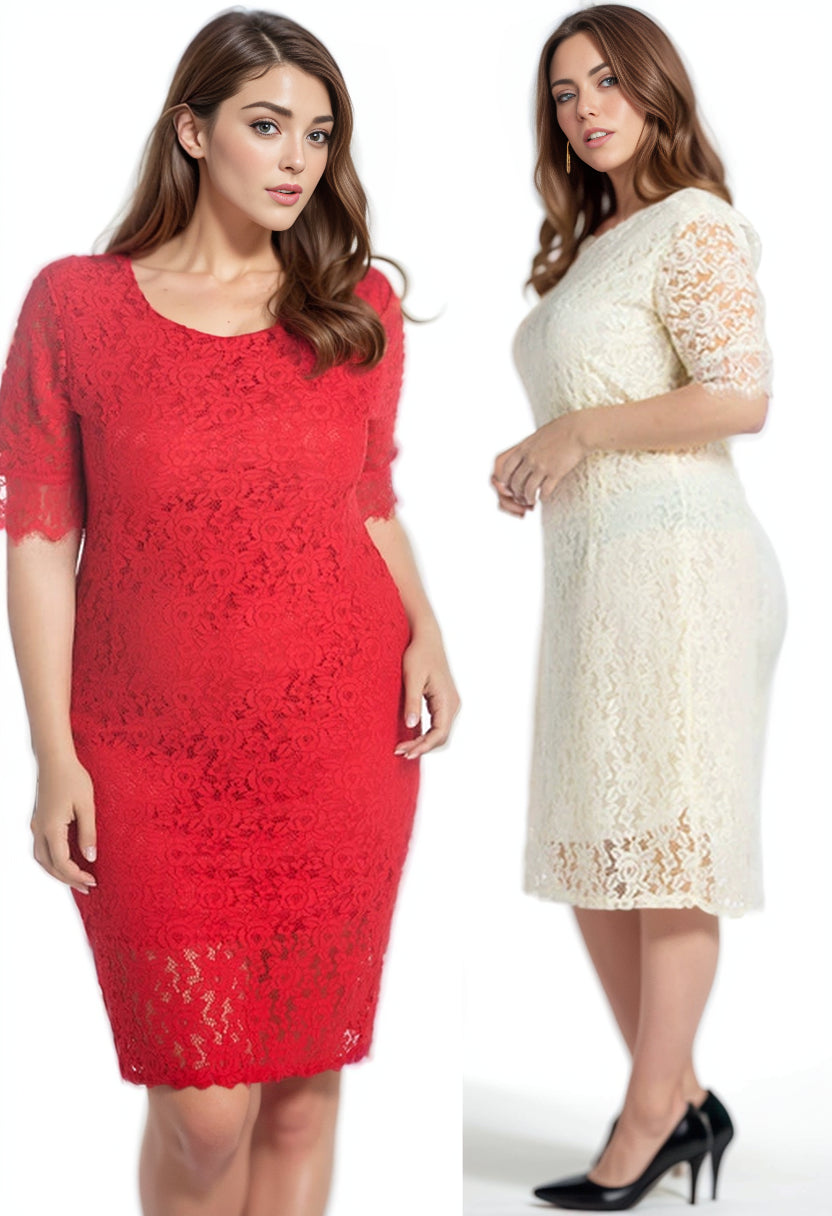Lace Party Dress: Sophisticated Plus Size Fashion Choice