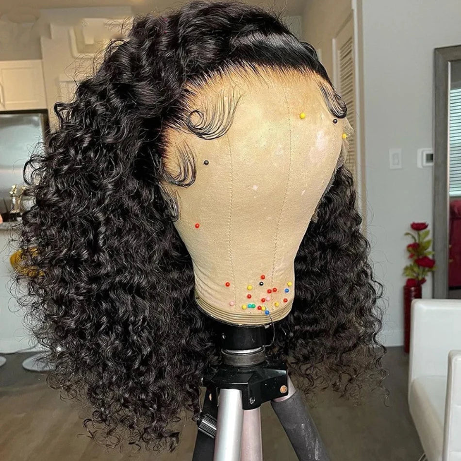 Kinky Curly Bob Wig: Premium Human Hair Lace Front for Black Women