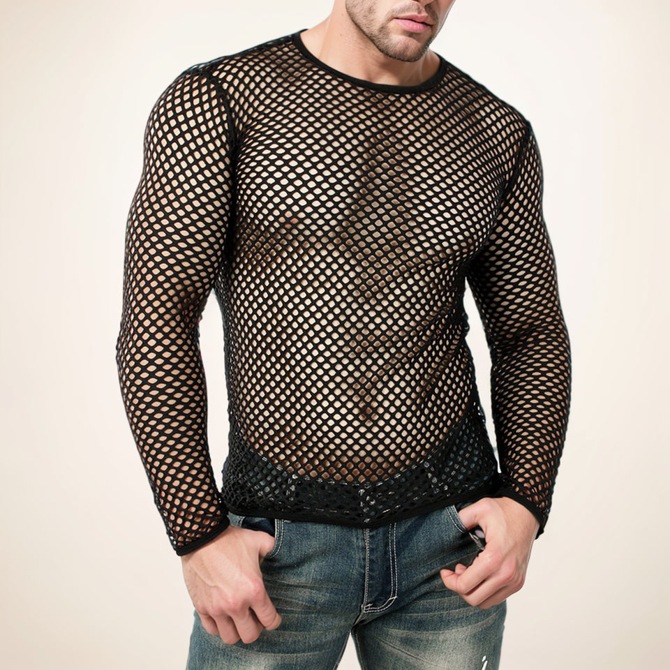 Mesh Cut Out Top: Trendy Breathable Fashion Piece