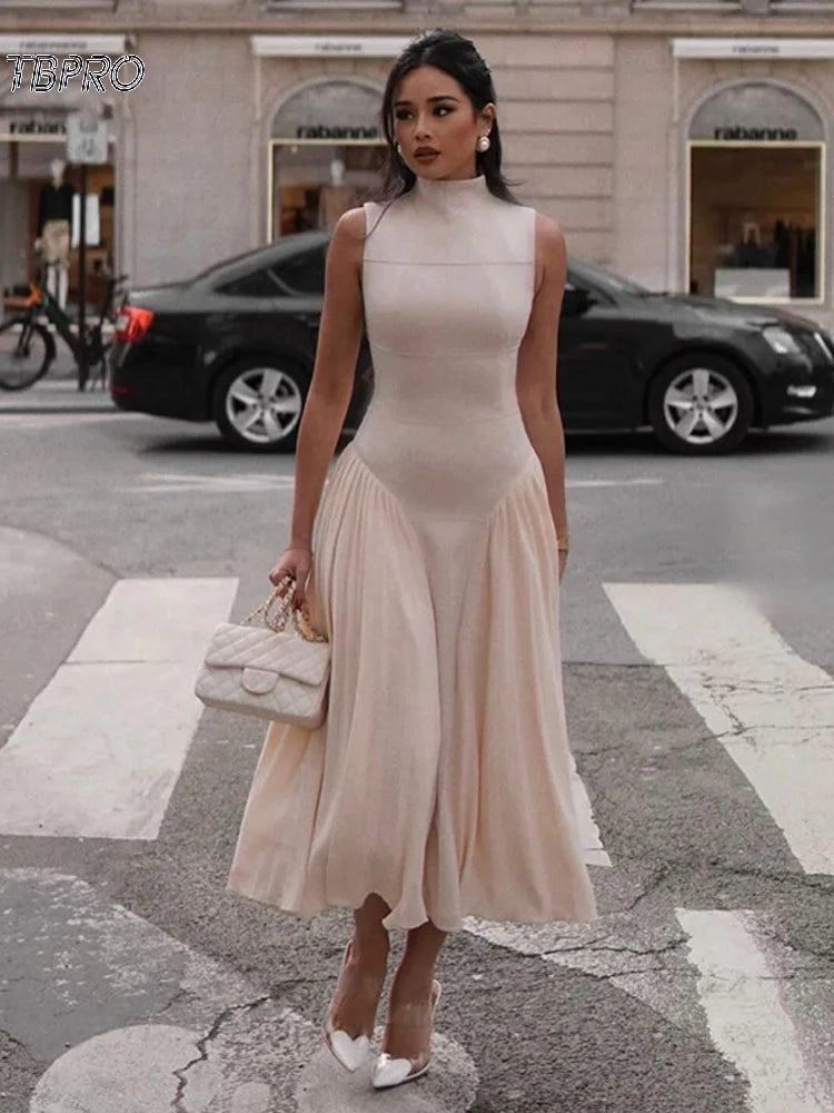 Chic Mesh Midi Dress: High-Street Elegance & Avant-Garde Flair