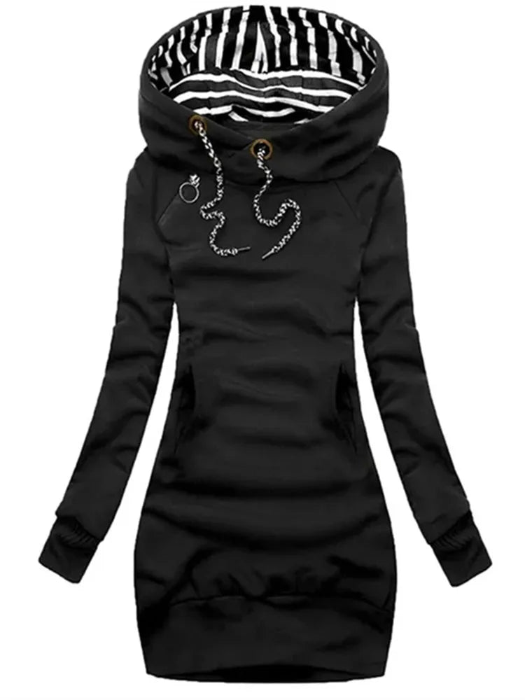 Autumn Winter Hoodie Dress: Stylish & Comfortable Sweatshirt for Women