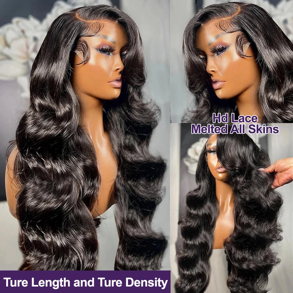 Rosabeauty Body Wave Lace Frontal Wig: Brazilian Human Hair, Transparent Lace, 40 Inch Beauty Essential