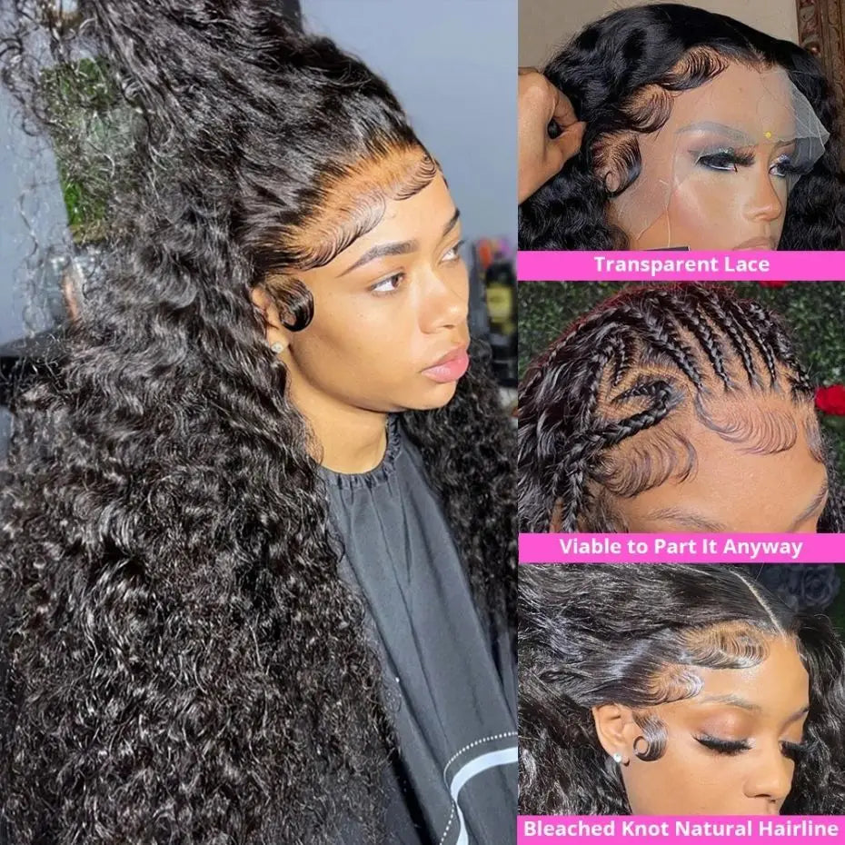 30" Water Curly Brazilian Remy Lace Front Wig: Sophisticated Elegance & Natural Beauty
