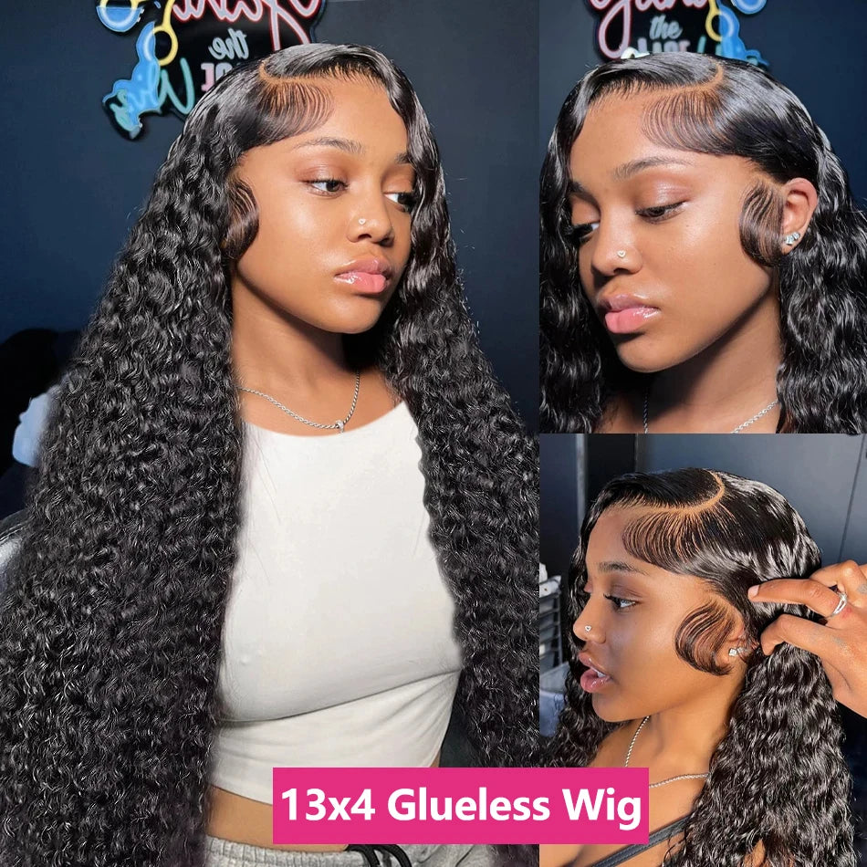 Brazilian Deep Wave Curly Lace Front Wig: Glueless, Superior Quality
