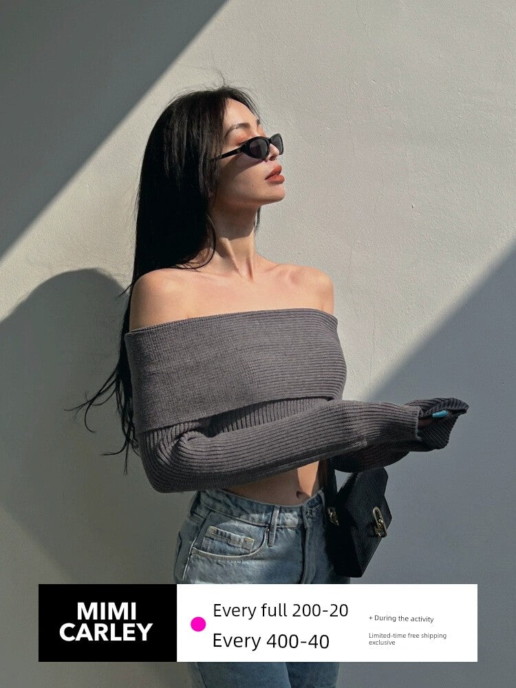 Knitted Off-the-Shoulder Top: Chic Fashion for Spring 2023
