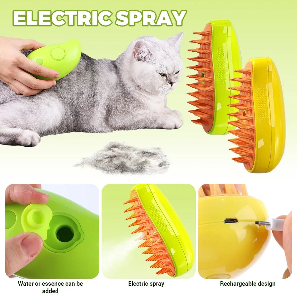 Cat Steamy Brush: Shed-Free Grooming Solution for Cats