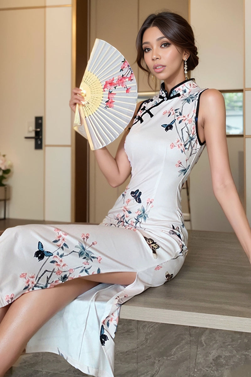 Socialite Summer Cheongsam Dress: Elegant Luxury for Events