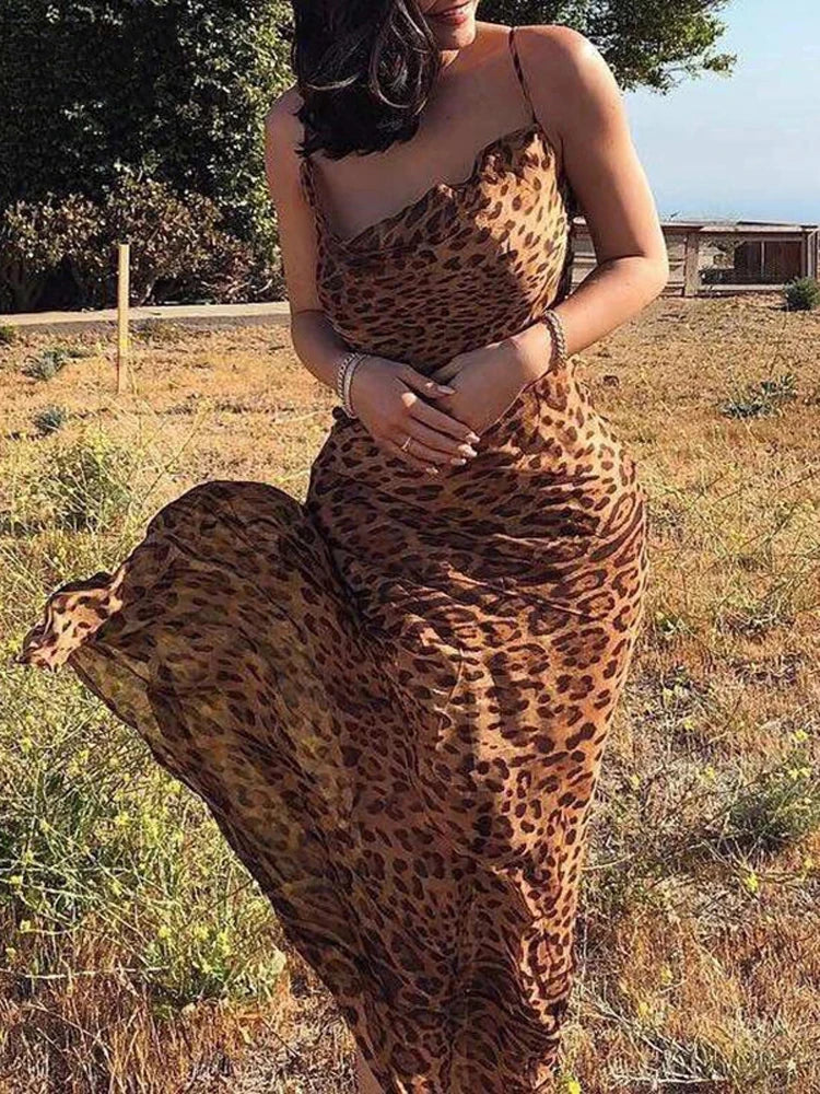 Leopard Print Bodycon Dress | V-Neck Bodycon Dress | herlums.com