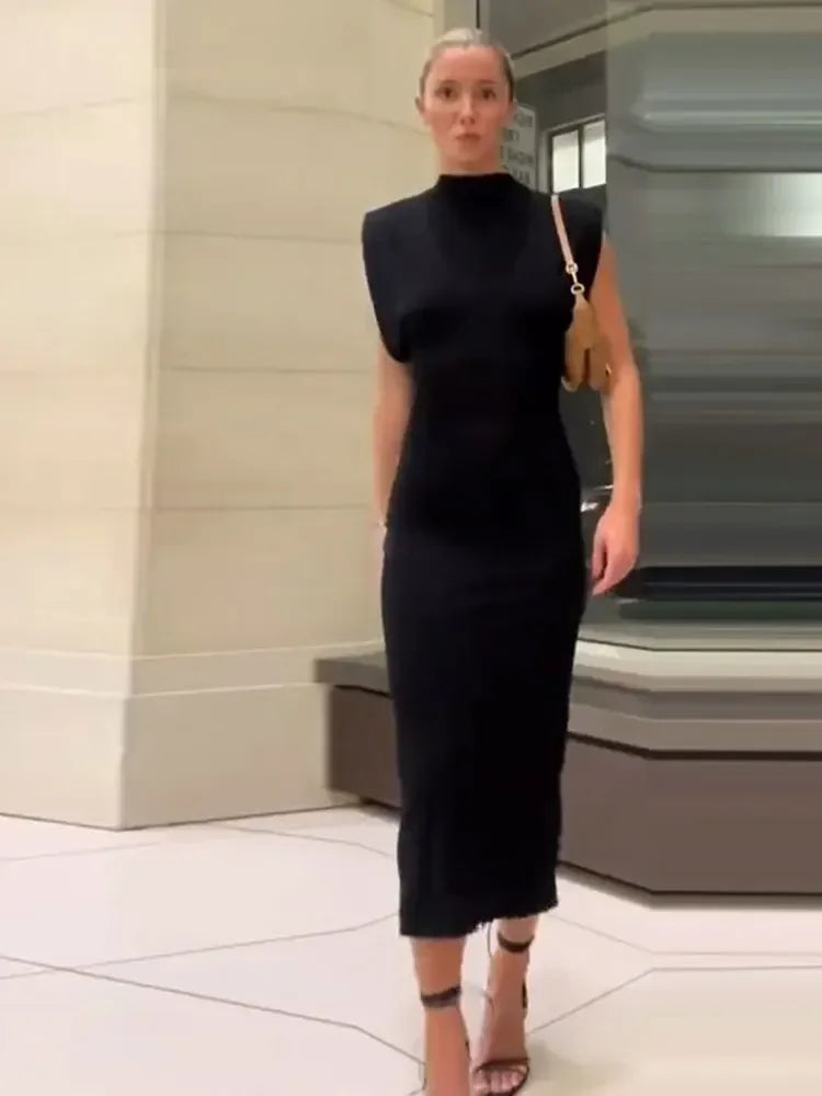 Black Bodycon Midi Dress: Elegant Style for Women
